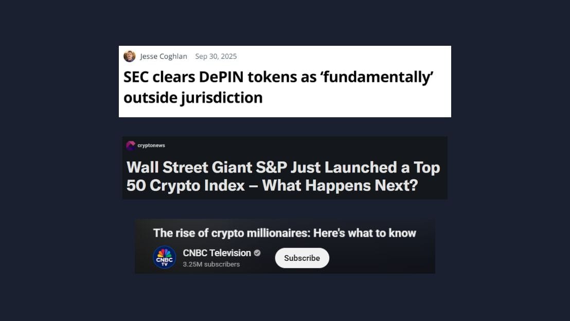 From the SEC to S&P to CNBC — last week’s headlines all pointed to one thing: DePIN just went mainstream!